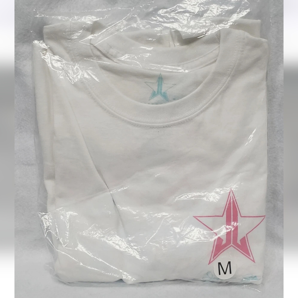 NIB JEFFREE STAR RARE WHITE LONG SLEEVE SNOWFLAKE MEDIUM SHIRT